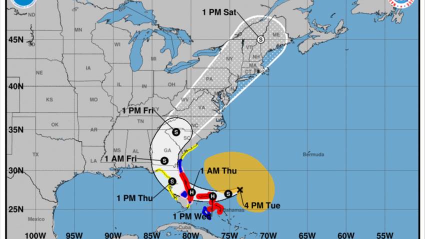 Tormenta tropical Nicole se convertirá en huracán el miércoles rumbo a Florida, según pronósticos