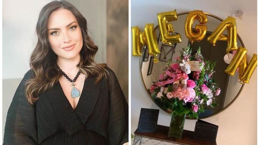 Michelle Galván y su bebé fueron recibidas con mucho amor entre globos, regalos y flores