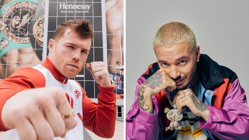 J Balvin reta a Canelo Álvarez a un round ¡y el boxeador responde!