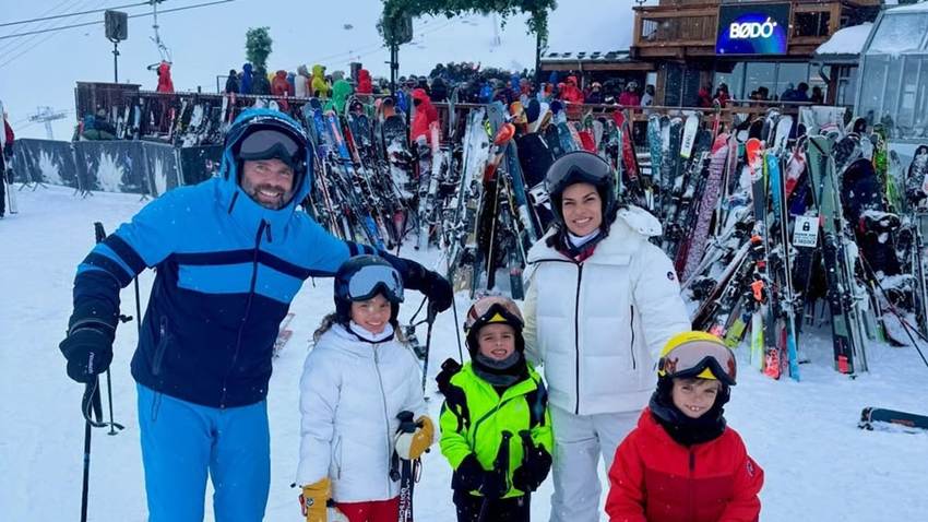 Bárbara Coppel y su familia arrancan la temporada navideña en los Alpes franceses