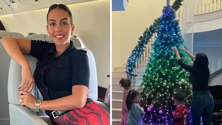 Georgina Rodríguez y sus hijos ya pusieron su arbolito de Navidad