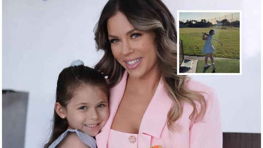Luna, hija de Ximena Duque, demuestra que es toda una promesa como golfista