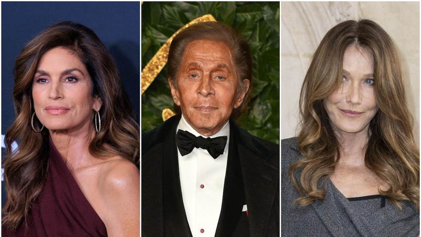 Cindy Crawford, Carla Bruni, Linda Evangelista y más famosos lamentan la muerte de Valentino