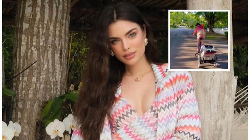 Nadia Ferreira muestra la forma perfecta para ejercitarse y pasear a su pequeño ‘Marquitos’