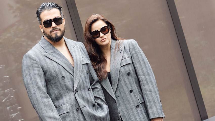 Maite Perroni y Andrés Tovar deslumbran como invitados especiales en el desfile de Ferragamo en Milán