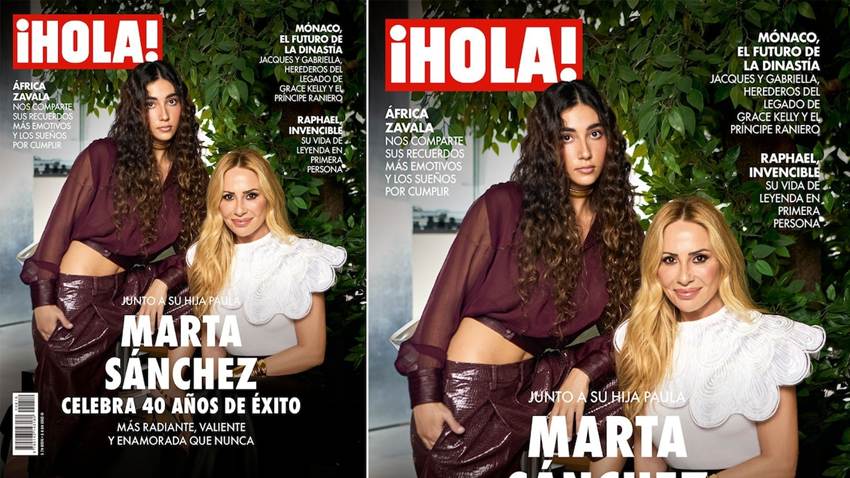 En ¡HOLA!, Marta Sánchez celebra junto a su hija Paula 40 años de éxito