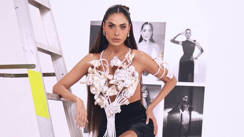Sensualidad y elegancia, Galilea Montijo conquista la pantalla con un vestido inspirado en el Jardín del Edén