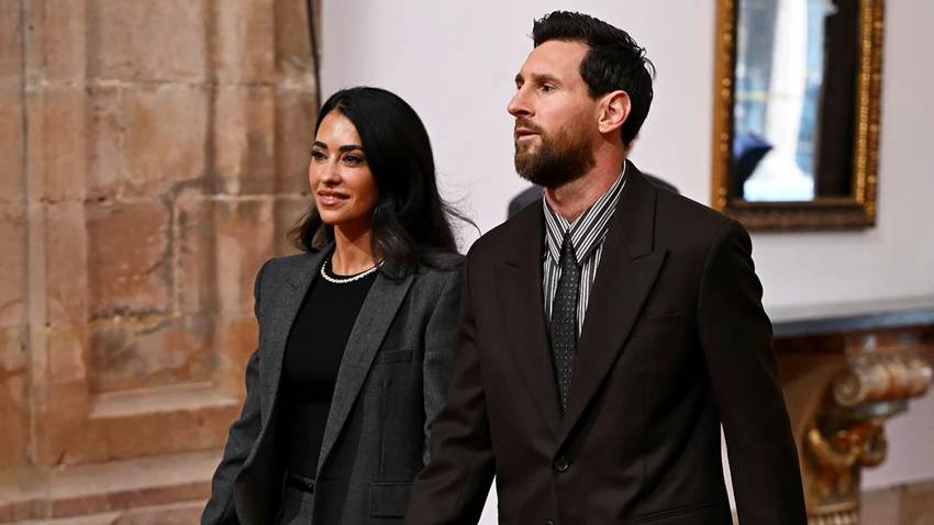 Acompañado por Antonela Roccuzzo, Lionel Messi protagoniza un especial encuentro con la princesa Leonor