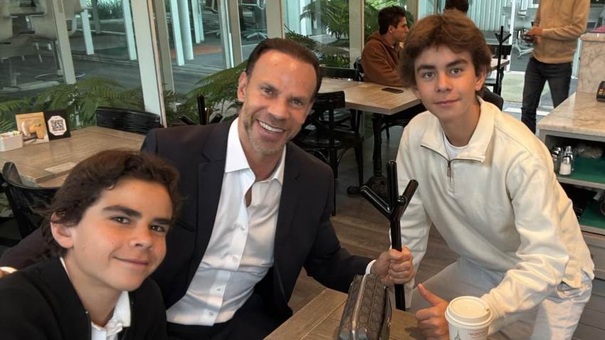 Zague revela las fotos familiares de sus recientes festejos con sus hijos, Leonardo y Paulo