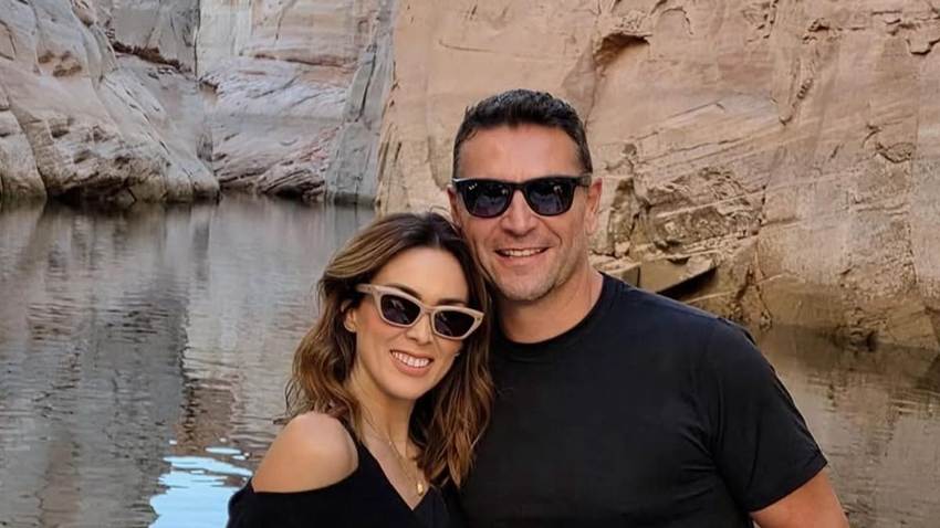 Jacky Bracamontes y Martín Fuentes brindan por su amor en Utah