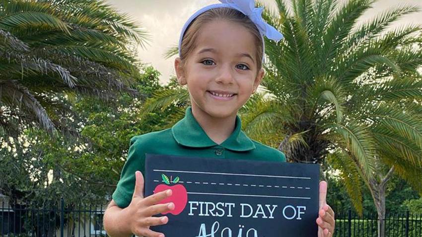 La hija de Adamari López regresa a clases con todas las medidas de sanidad