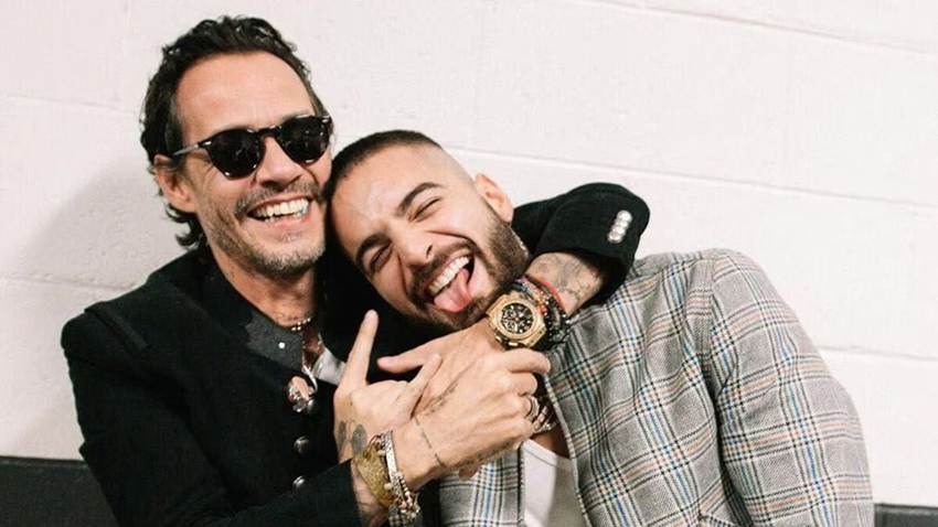 Marc Anthony y Maluma dejan atrás los rumores y comparten entrañables recuerdos juntos