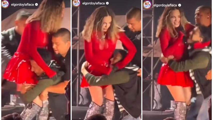 Fan ‘enloquece’ en show de Belinda y ella termina lesionada