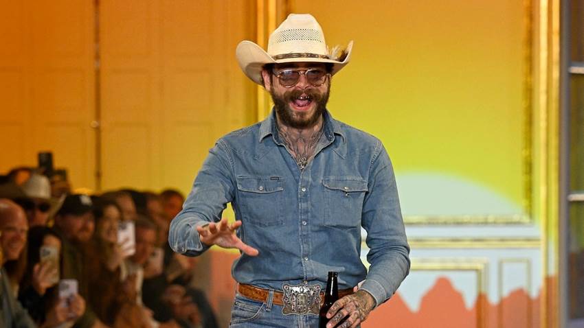 El debut de Post Malone como diseñador en París que se ha vuelto viral