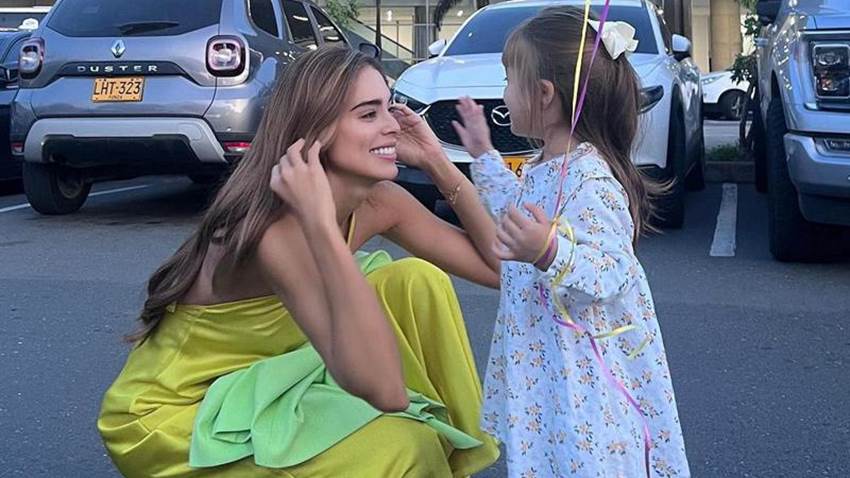 Así fue el emotivo reencuentro de Camila Avella, Miss Colombia, con su hijita tras Miss Universe