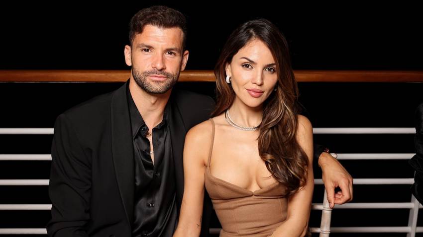 Eiza González le demuestra su apoyo a su novio Grigor Dimitrov en su regreso a las canchas
