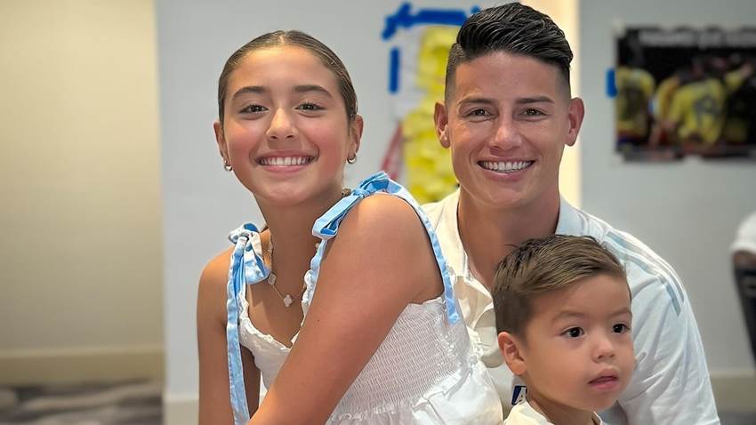 Tras su triunfo, James Rodríguez celebra su cumpleaños 33 junto a sus hijos