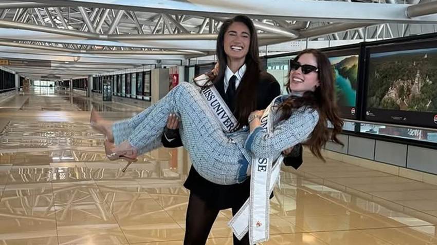 Miss Universe Fátima Bosch y su cálido recibimiento en Guatemala por Miss Raschel Paz