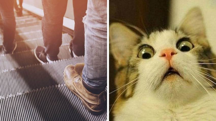 Llevan escaleras eléctricas por primera vez a un país y la gente se cae al usarlas