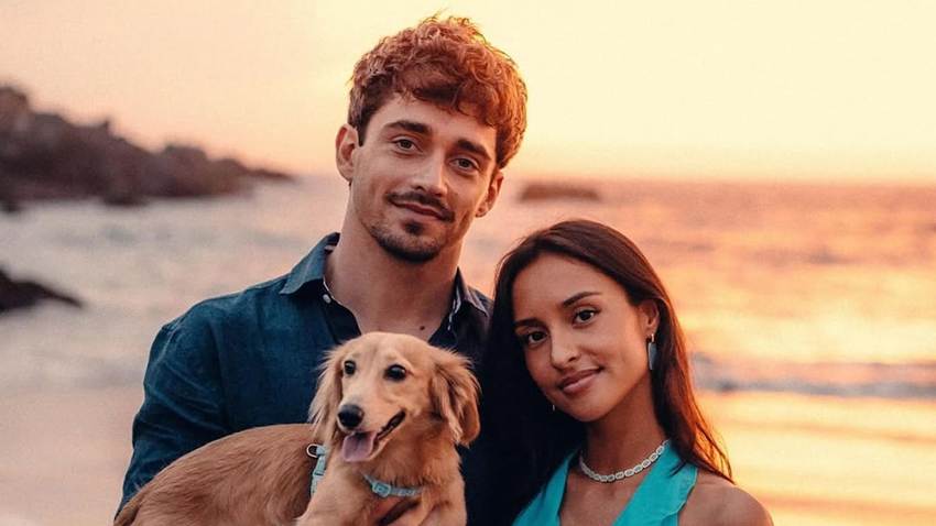 Así es Leo, la tierna mascota que fue cómplice en el compromiso de Charles Leclerc y Alexandra Saint Mleux