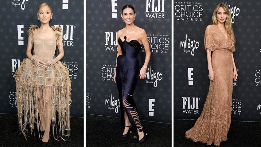 Los mejores 'looks' de los Critics Choice Awards 2025: de Ariana Grande a Demi Moore y Angelina Jolie