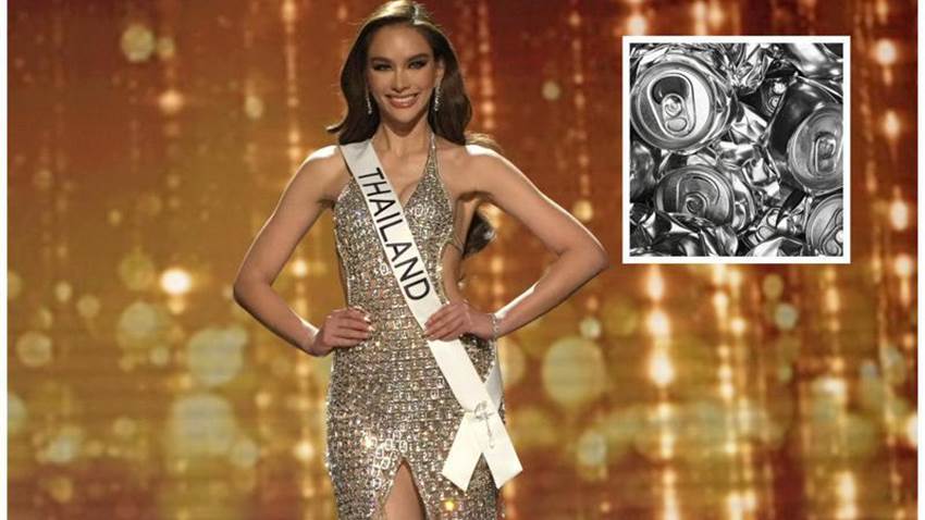La conmovedora historia del vestido de Miss Tailandia con latas recicladas