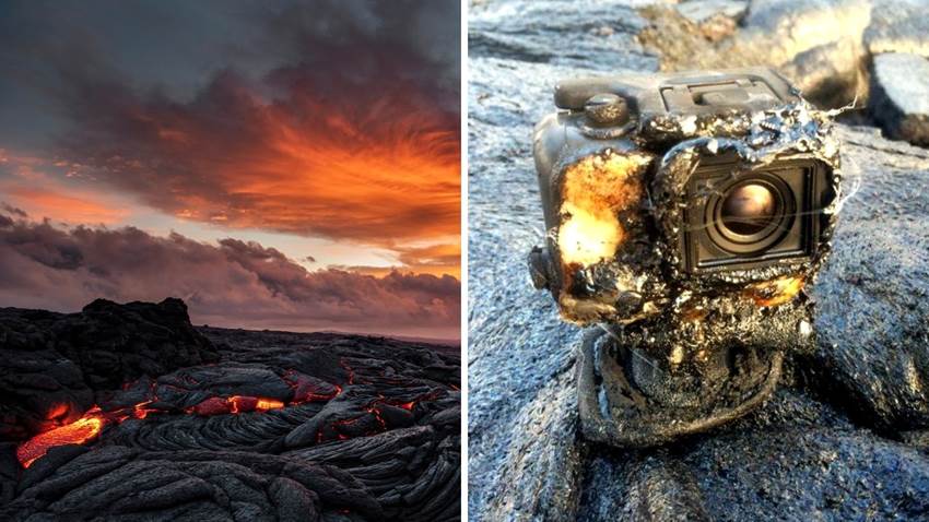Una GoPro cayó a la lava de un volcán y siguió grabando: el video es asombroso