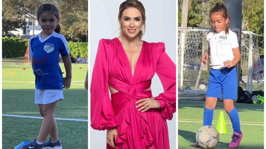 Las hijas de Jacky Bracamontes hacen su debut futbolístico, ¡siguen los pasos de su abuelo!