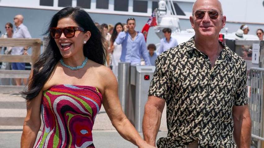 De paseo por el sur de Francia con Jeff Bezos, Lauren Sanchez muestra como nunca su espectacular anillo