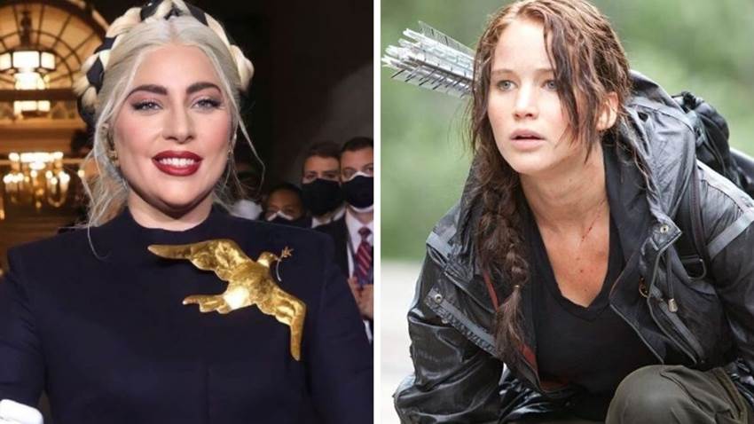Lady Gaga se convirtió en Katniss en la ceremonia de Biden: conoce el significado real del pin