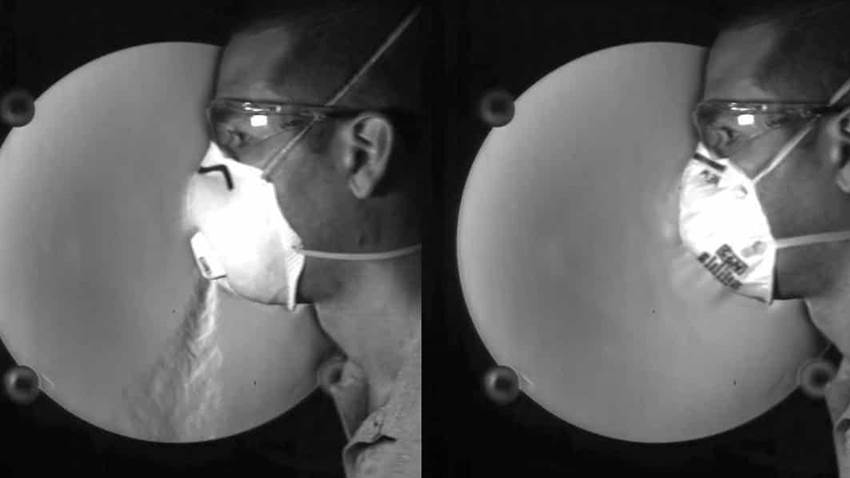 La prueba de por qué no debemos utilizar mascarillas con válvula