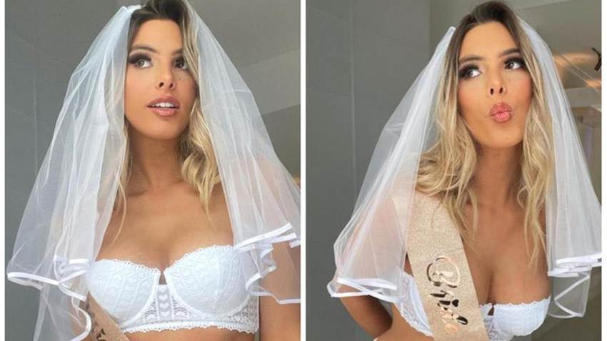 Lele Pons, en bikini y un sexy velo, presume la invitación de su boda