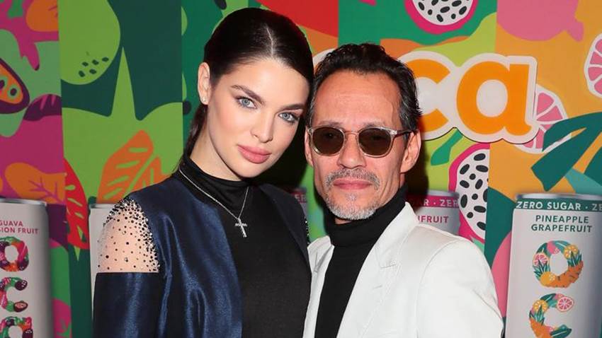 Nadia Ferreira, esposa de Marc Anthony, de visita en Telemundo, ¿la veremos próximamente en la tv?