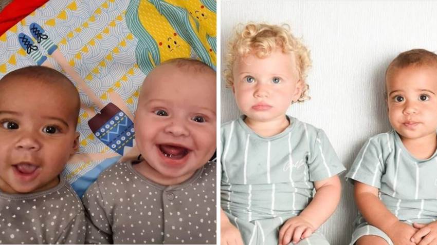 Los gemelos con diferente tono de piel que están enamorando al Internet, ¡son adorables!