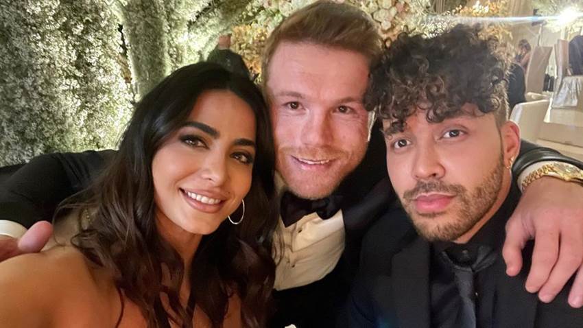 Prince Royce y su esposa fueron invitados de lujo en la boda del ‘Canelo’ Álvarez