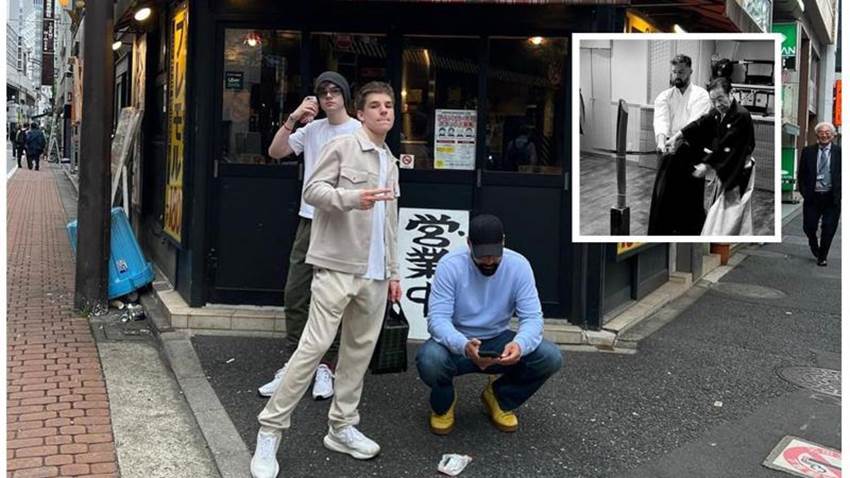 Ricky Martin y sus mellizos se convierten en samuráis por un día en Japón