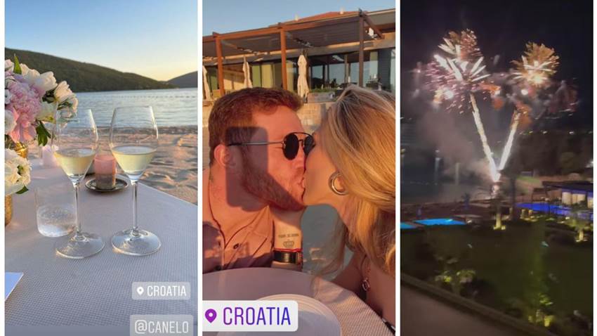 Saúl ‘Canelo’ Álvarez y Fernanda Gómez disfrutan de su romántica luna de miel en Croacia