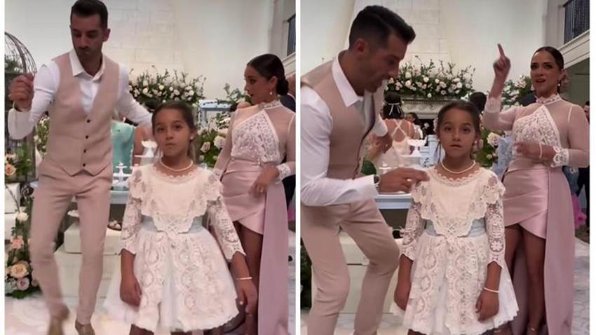 ¡Lo vuelven a hacer! Adamari López y Toni Costa bailan juntos con Alaïa en su primera comunión